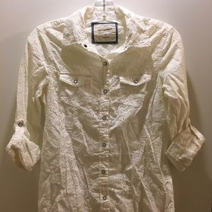 White Arizona Jeans Co Button Down